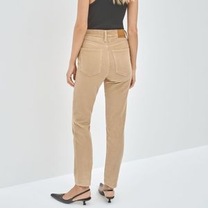 NWT Aritzia Denim Forum Yoko High Rise Slim Corduroy Light Tan Size 29